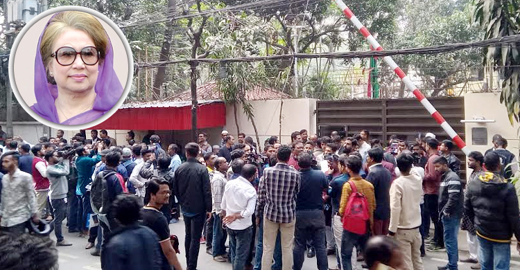 খালেদাকে বিদায়ী শুভেচ্ছা জানাতে ফিরোজার সামনে নেতাকর্মীদের ভিড়