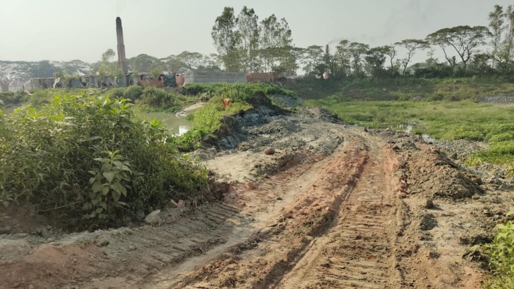 কালিয়াকৈরে আদালতের নির্দেশ অমান্য করে মাছের খামারের আইল থেকে মাটি কেটে নেয়ার অভিযোগ