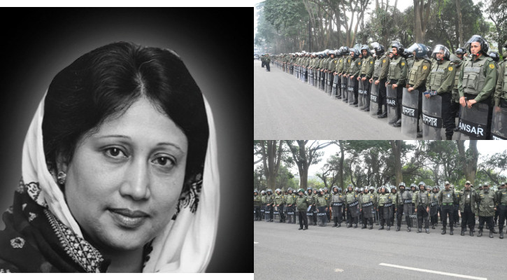 খালেদা জিয়ার জানাজায় ৫০ প্লাটুন আনসার মোতায়েন