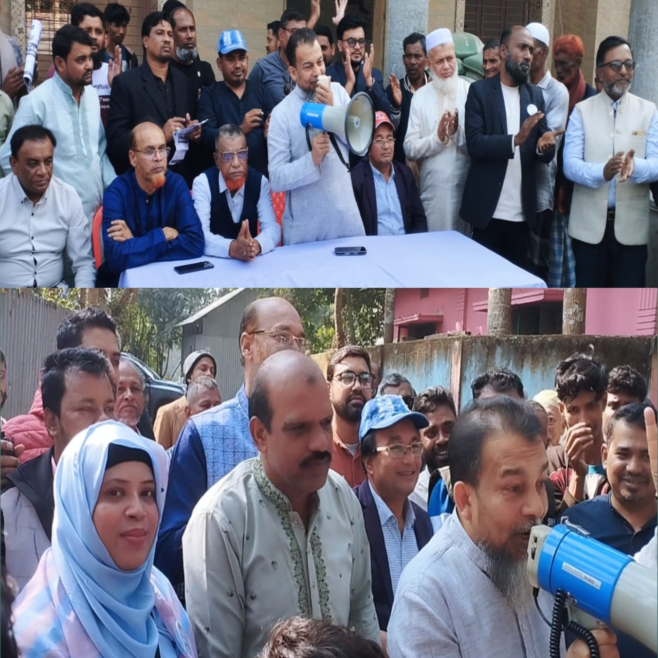 চাঁদপুরের ফরিদগঞ্জের বালিথুবা ইউনিয়নে চিংড়ি প্রতীকের স্বতন্ত্র প্রার্থী আলহাজ্ব এম এ হান্নান এর  দিনব্যাপী গণসংযোগ ও উঠান বৈঠক