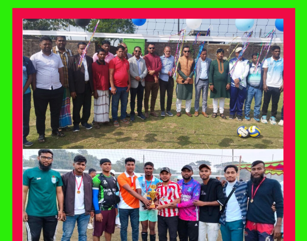 সুনামগঞ্জে ভলিবল টুর্নামেন্টে চ্যাম্পিয়ন হলো হবতপুর গ্রাম