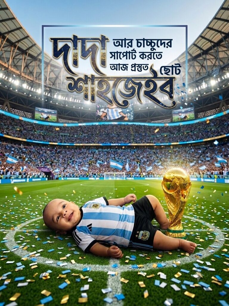 দাদা আর চাচ্চুদের সাপোর্ট করতে আজ প্রস্তুত ছোট্ট শাহজেইব
