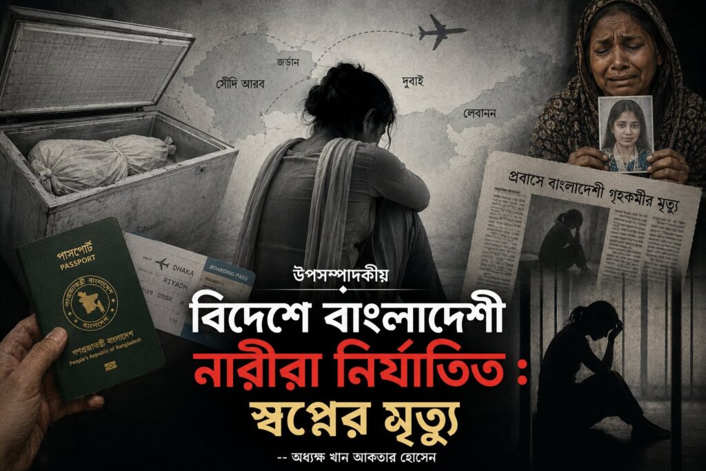 বিদেশে বাংলাদেশি নারী শ্রমিক: স্বপ্ন থেকে শোকের যাত্রা