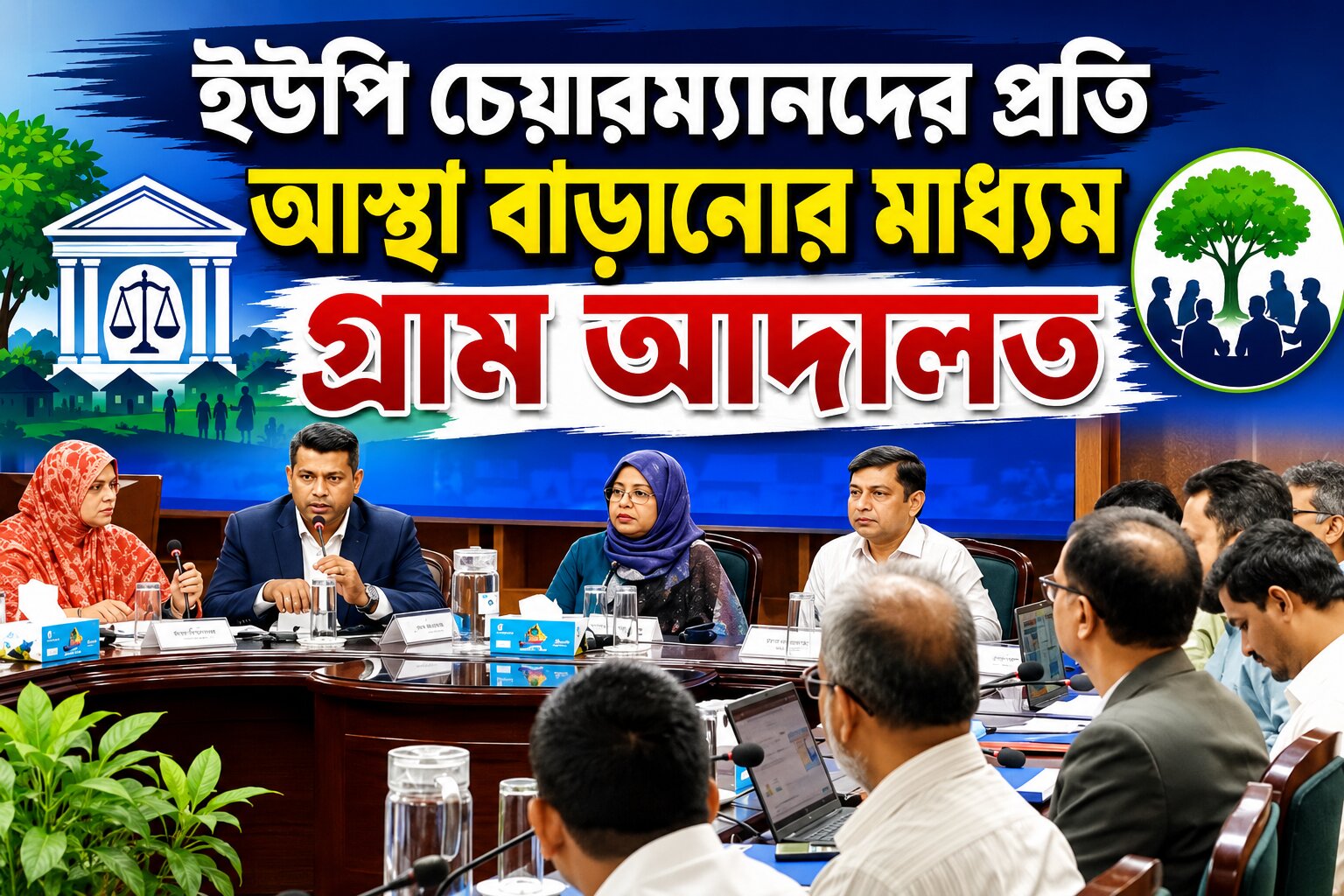 ইউপি চেয়ারম্যানদের প্রতি আস্থা বাড়ানোর মাধ্যম গ্রাম আদালত