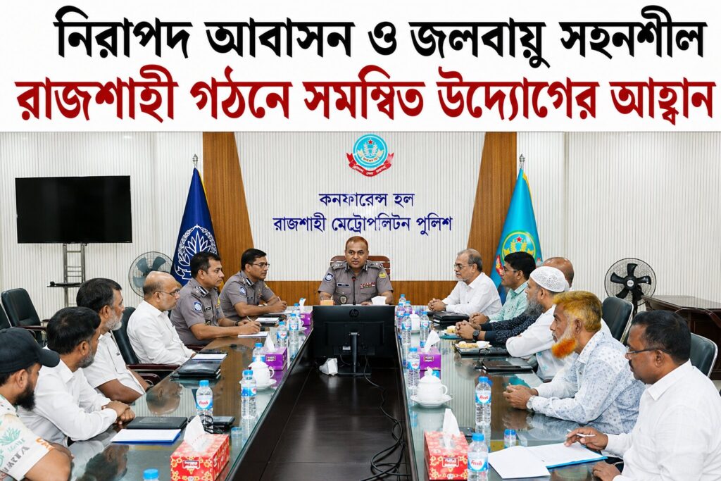 নিরাপদ আবাসন ও জলবায়ু সহনশীল রাজশাহী গঠনে সমন্বিত উদ্যোগের আহ্বান
