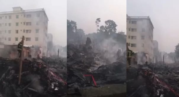আশুলিয়ায় গোডাউনে আগুনে পুড়ল বহু ঘর, নগদ টাকা ও মালামাল চুরির অভিযোগ উঠেছে